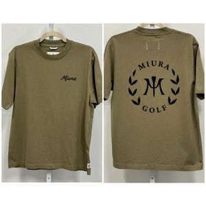 Reigning Champ x Miura Golf Men’s Legacy Script Tee Short Sleeve T-shirt Olive S
